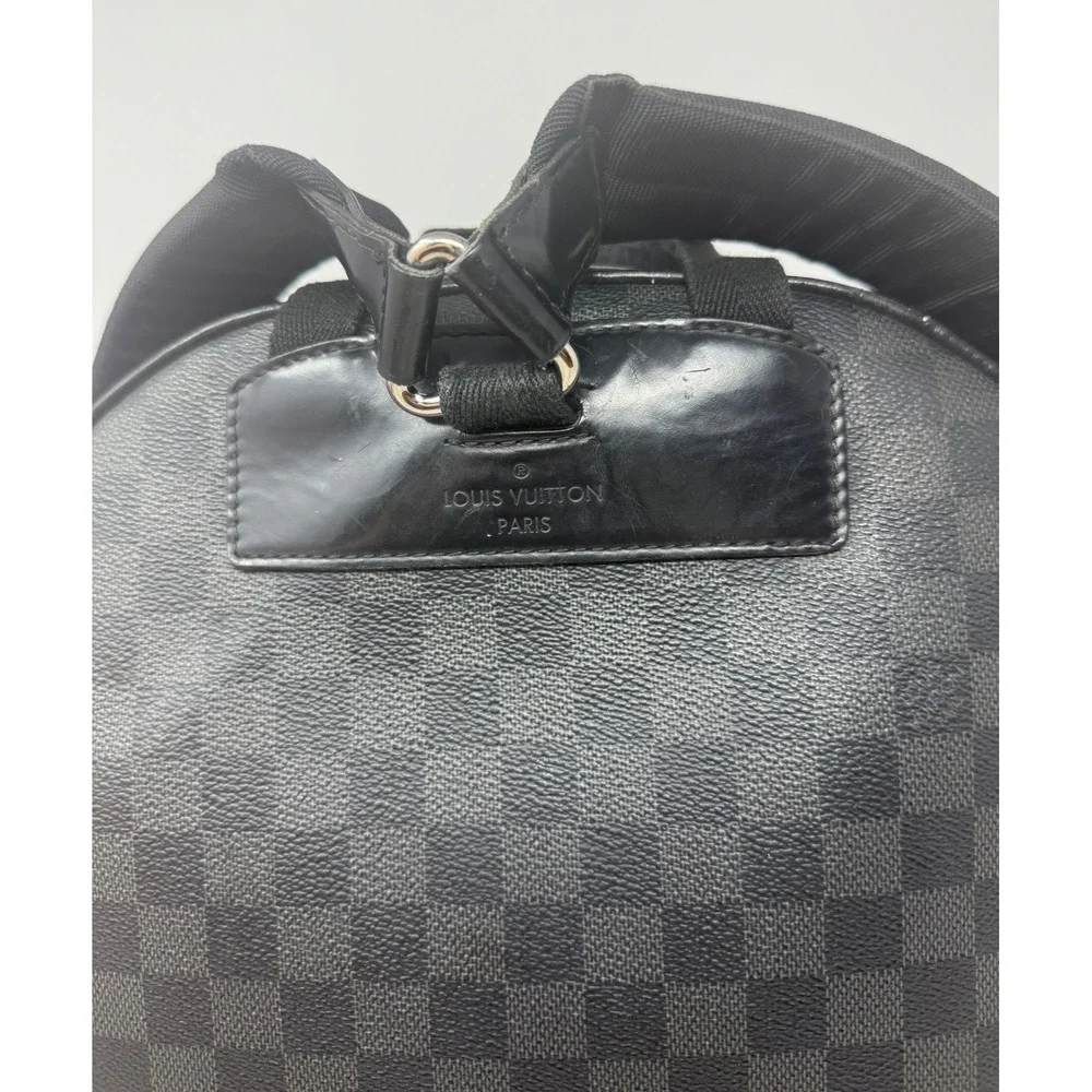 Louis Vuitton Josh Backpack Damier Graphite Black Leather